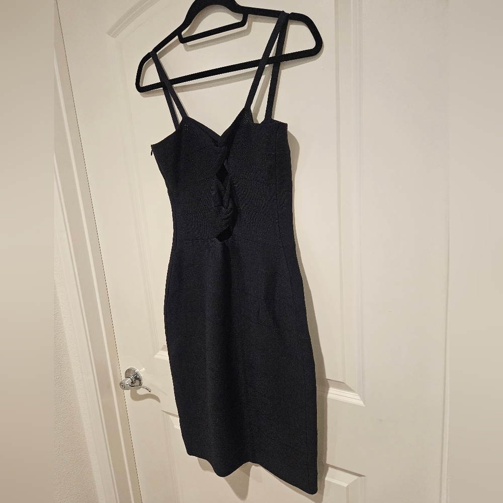 St John Navy Blue Knit Cocktail Dress. #00013 - Picture 6 of 9